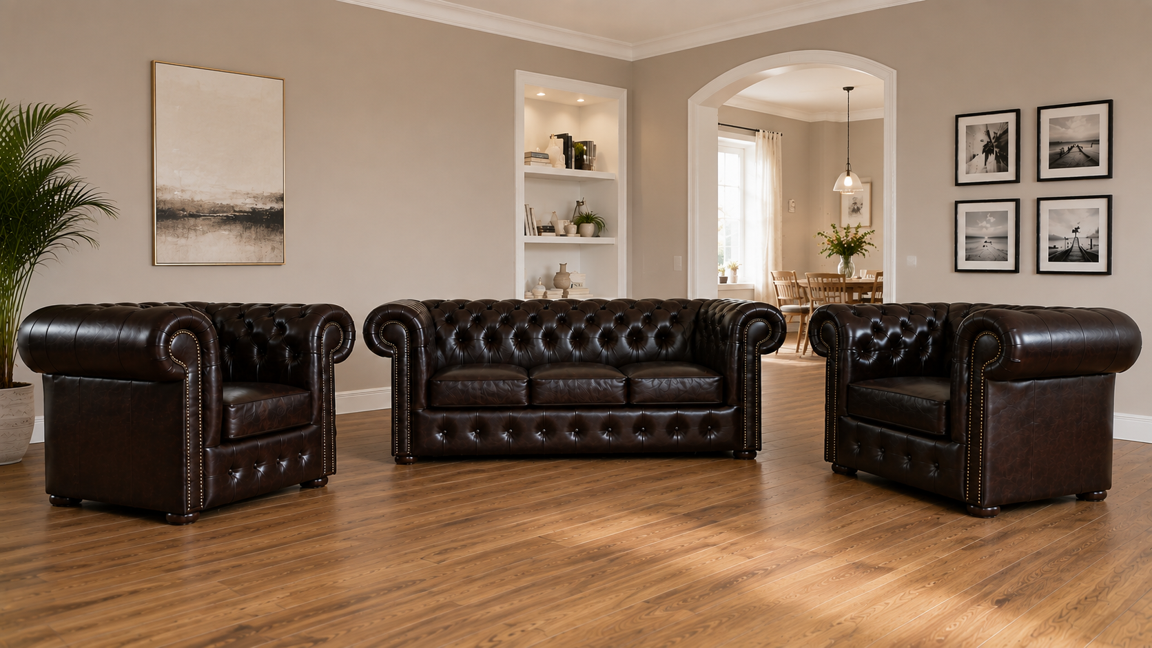 Chesterfield Sofagarnitur 3-1-1