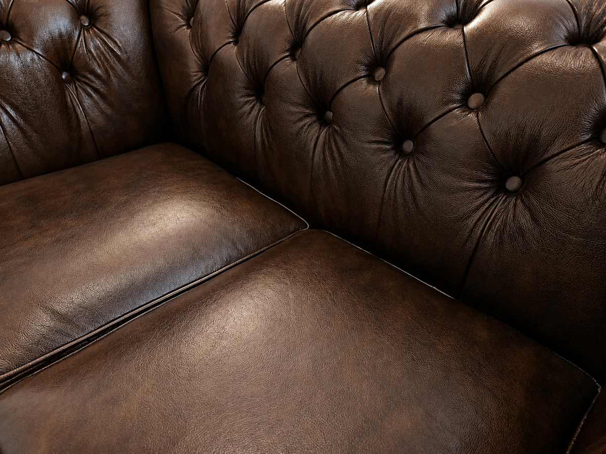 Chesterfield rohová pohovka 300 × 300 cm UMBER