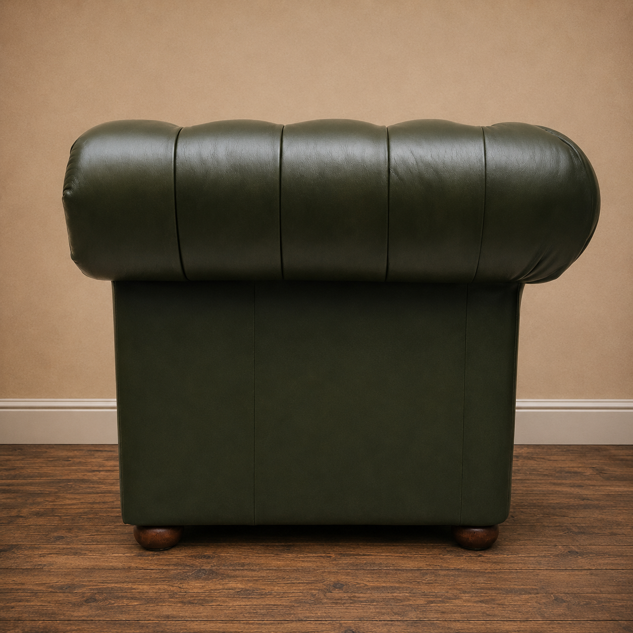 Big Five Chesterfield Sessel aus Leder Antique Green