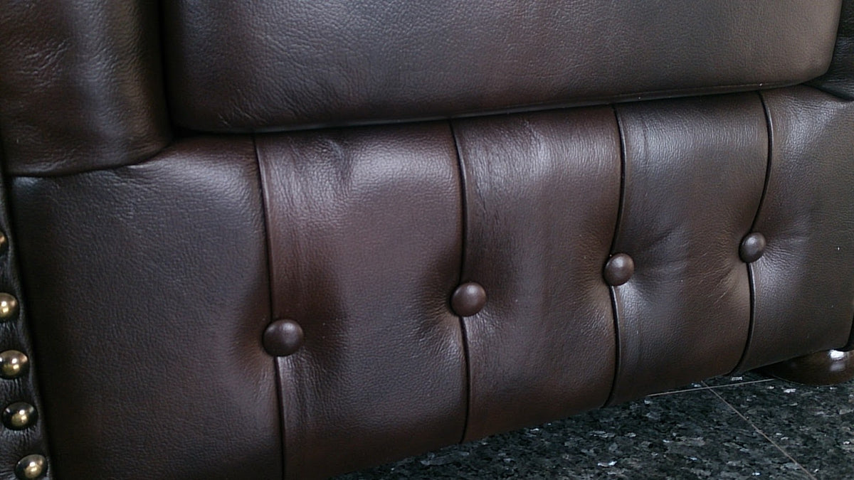 Chesterfield rozkládací pohovka 3místná UMBER