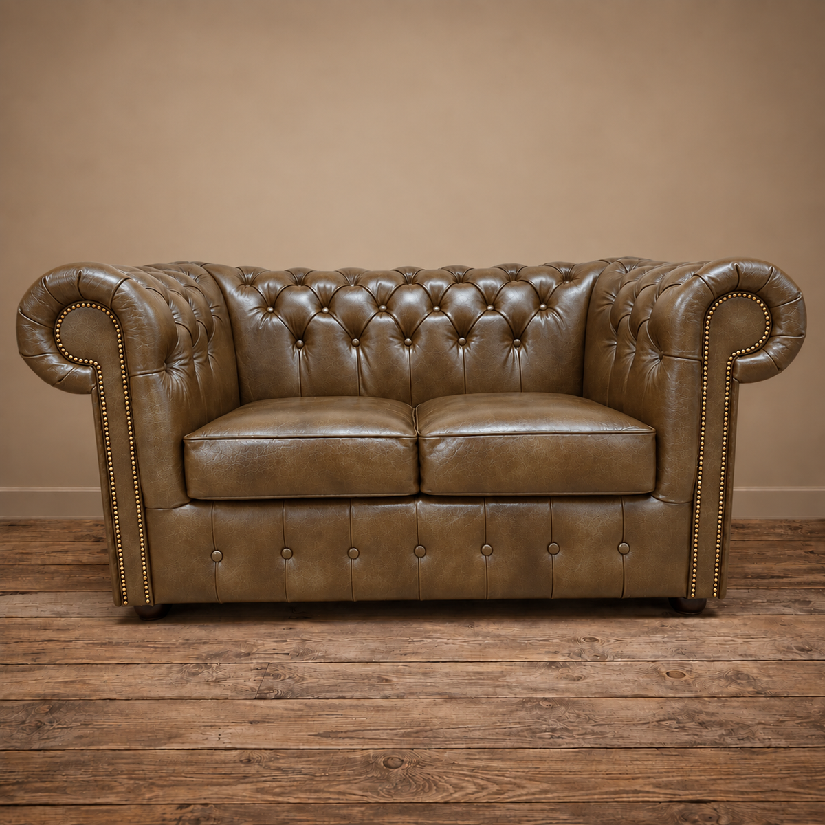 Chesterfield Sofa 2 Sitzer TAWNY