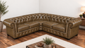 Chesterfield Ecksofa 260 × 260 cm TAWNY