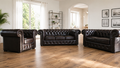 Chesterfield Garnitur 3-2-1 aus Leder Berlin