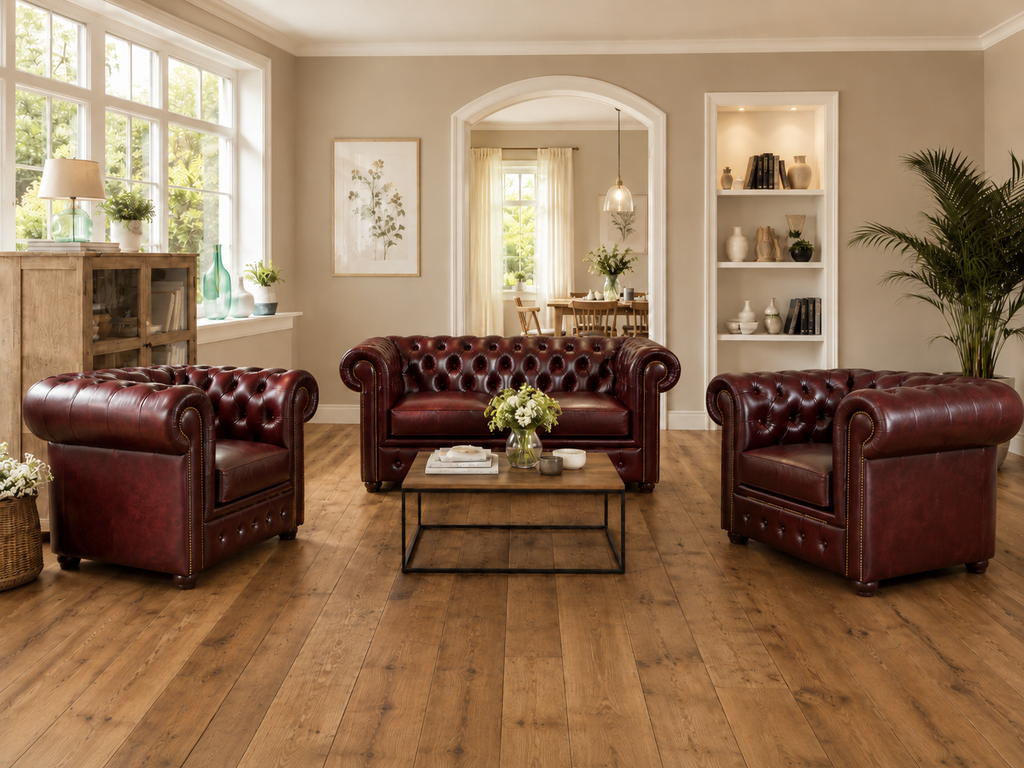 Chesterfield Sofagarnitur 2-1-1 | RUBY