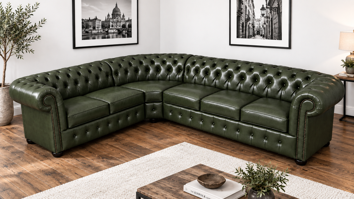 Chesterfield Ecksofa 260 × 300 cm BIG FIVE