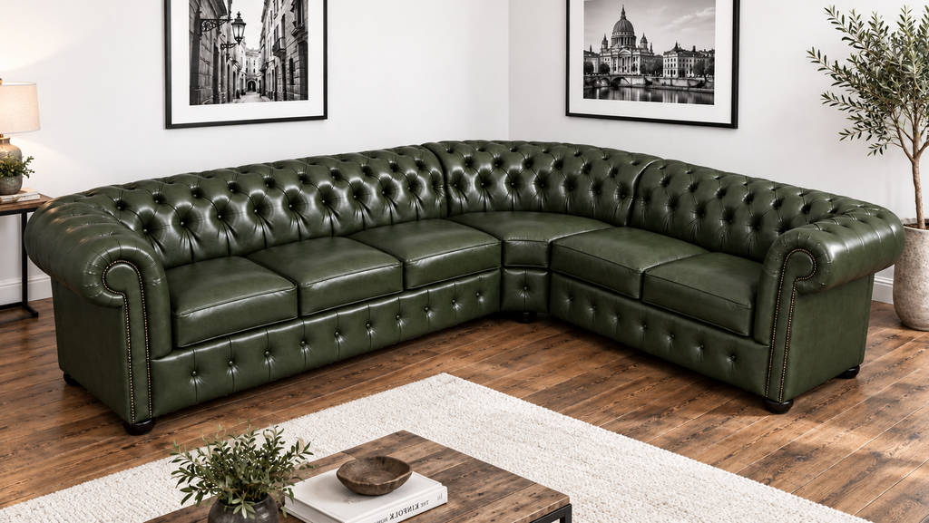 Chesterfield rohová pohovka 300 × 260 cm BIG FIVE