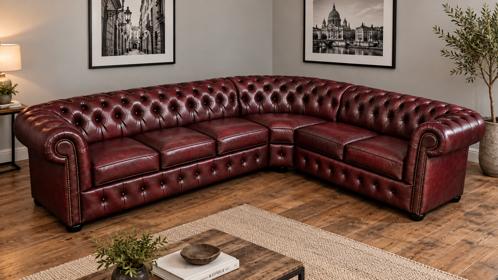 Chesterfield Ecksofa 300 × 260 cm RUBY