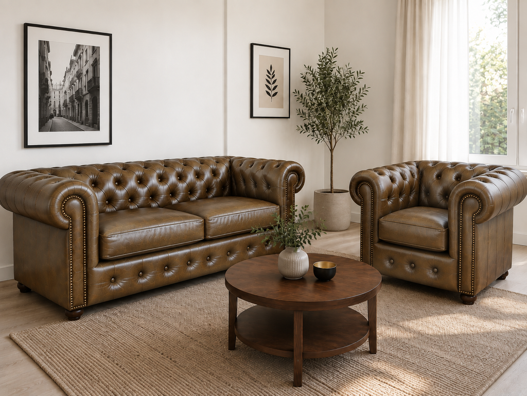 Chesterfield Sofagarnitur 2-1 | TAWNY