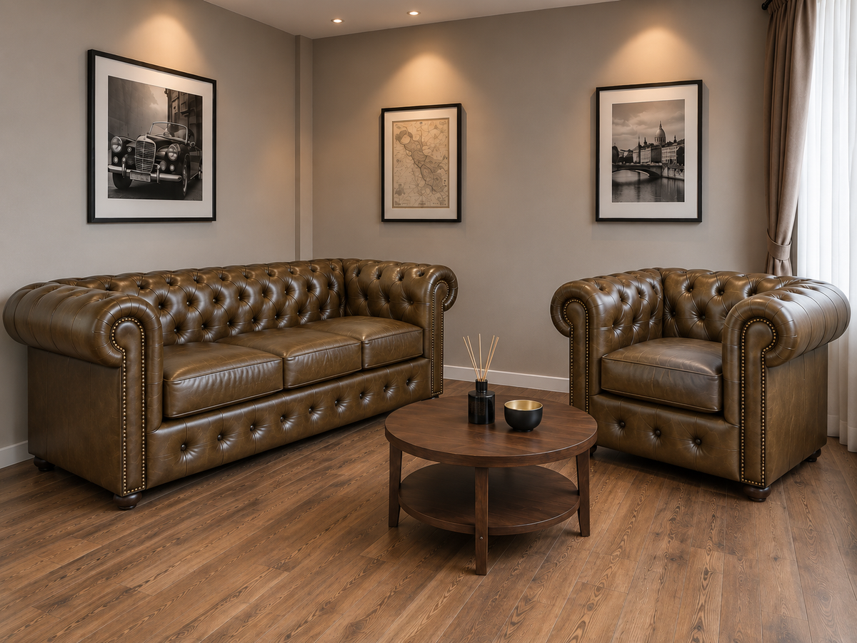 Chesterfield Sofagarnitur 3-1 | TAWNY