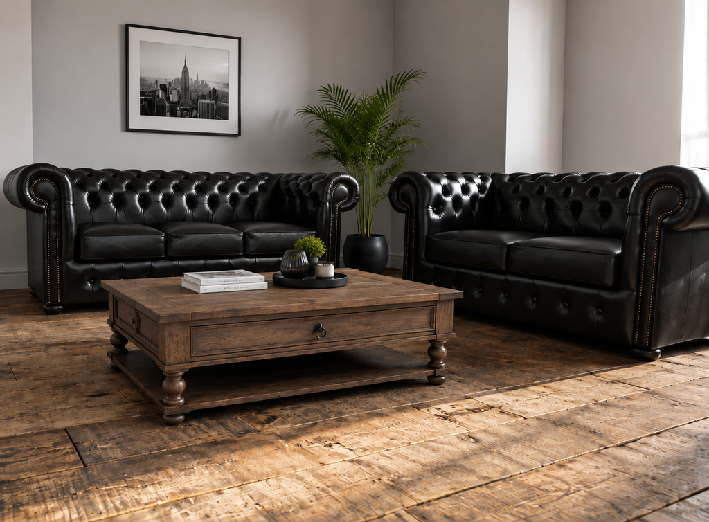 Chesterfield Sofagarnitur 3-2 | NERO