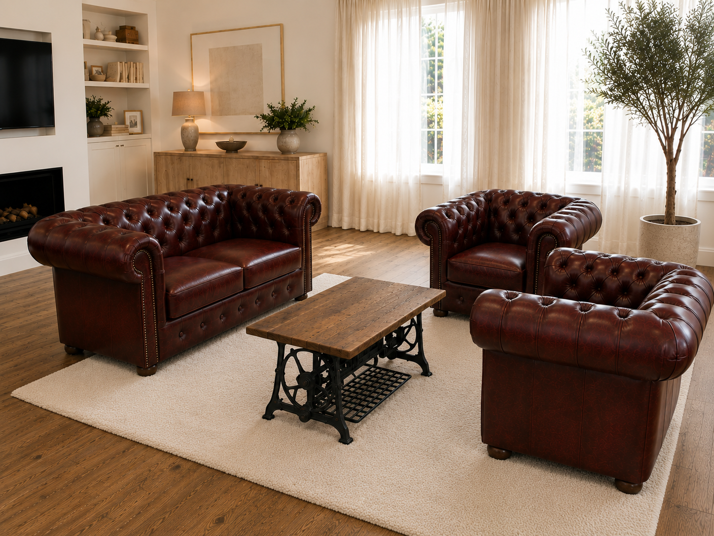 Chesterfield Sofagarnitur 2-1-1 | RUBY