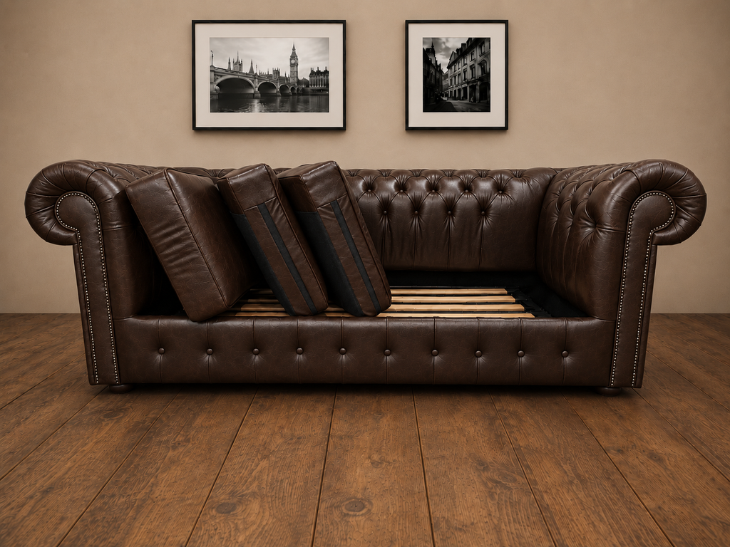 Chesterfield Schlafsofagarnitur 3-2-1 | UMBER