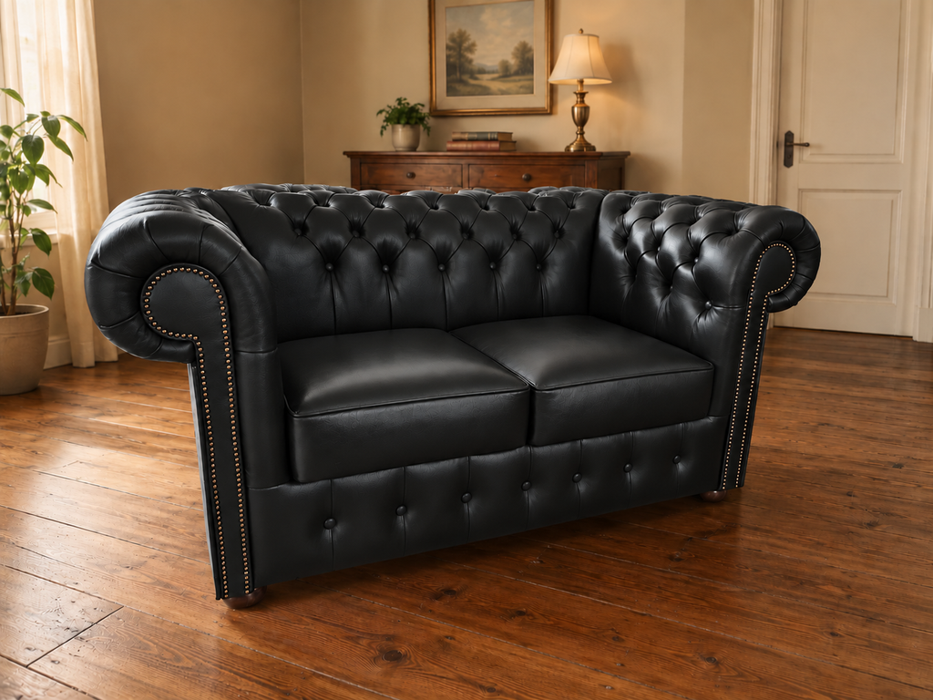 Chesterfield Sofagarnitur 3-2-1 | NERO