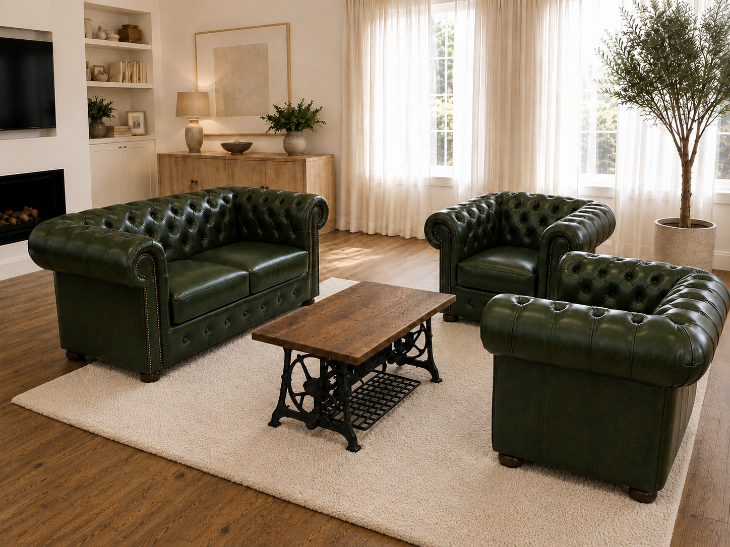 Chesterfield Sofagarnitur 2-1-1 | BIG FIVE