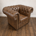 Chesterfield kreslo TAWNY