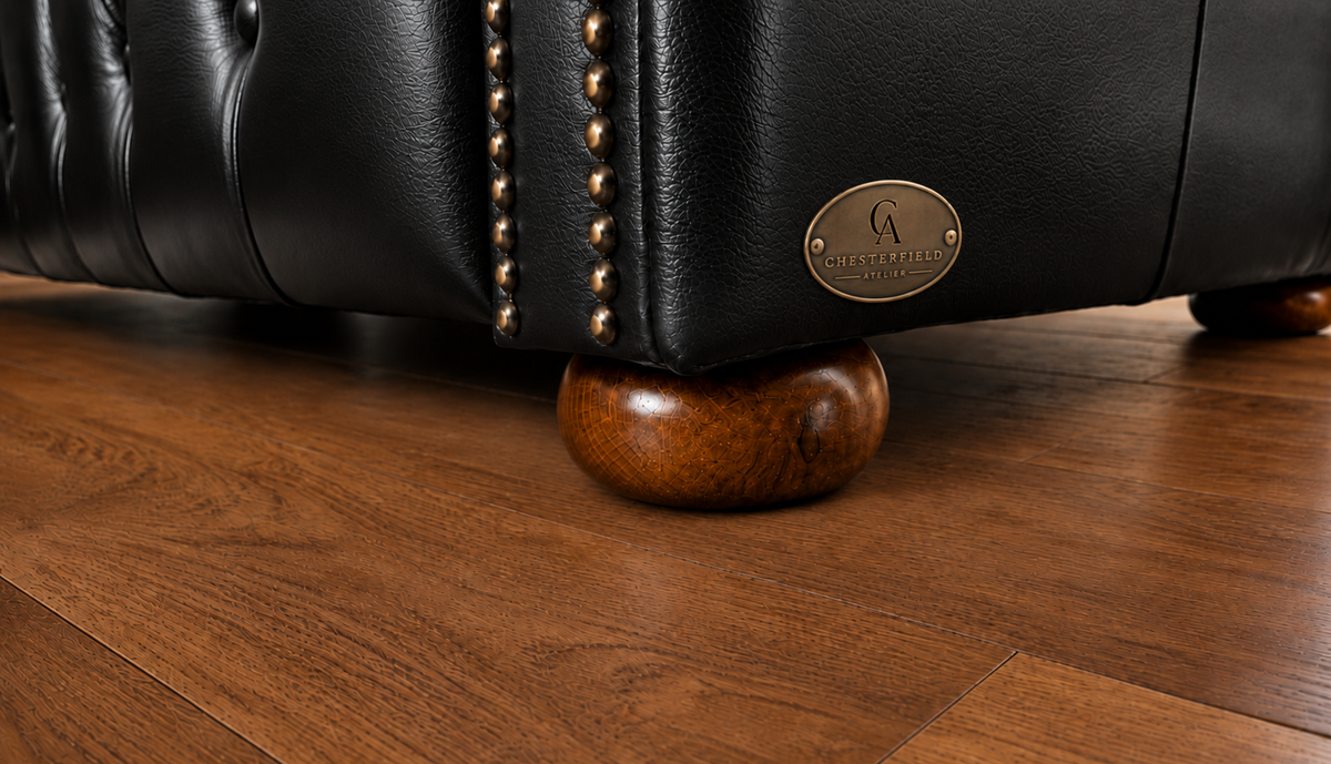 Chesterfield Ecksofa 260 × 300 cm NERO