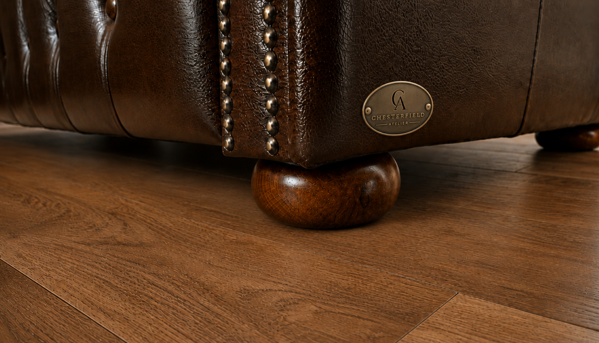 Chesterfield rohová pohovka 300 × 300 cm UMBER