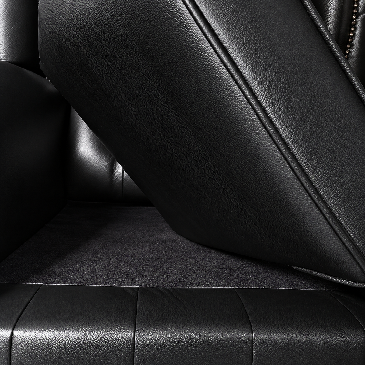 Chesterfield Ecksofa 260 × 300 cm NERO